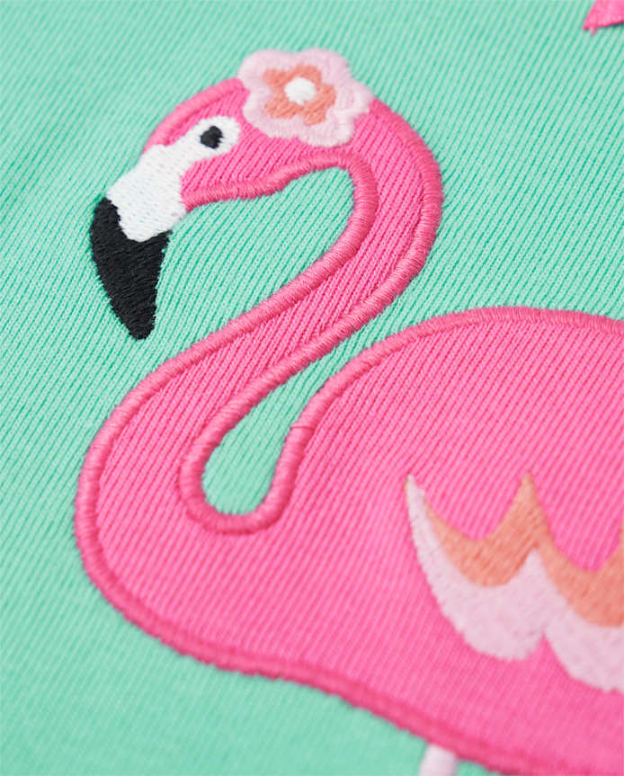 Girls Flamingo Snug Fit Cotton Pajamas - Gymmies