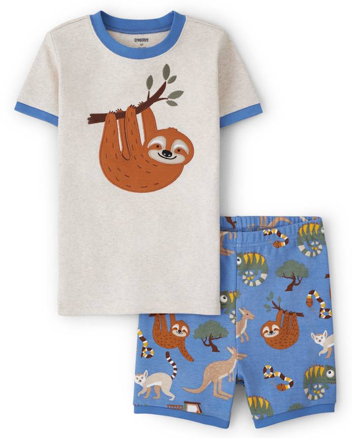 Boys Sloth Snug Fit Cotton Pajamas - Gymmies