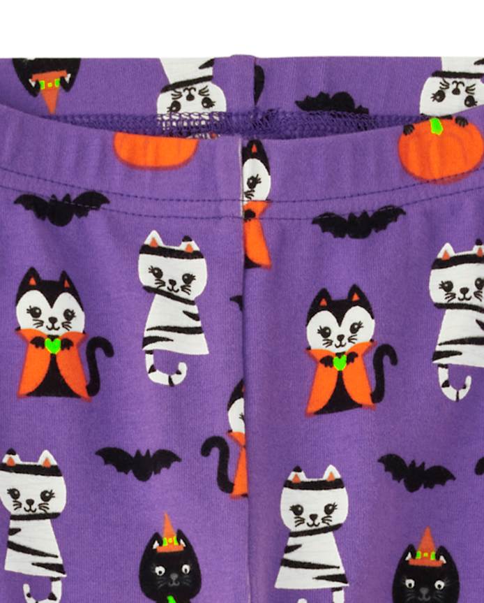 Girls Cat Leggings - Trick or Treat