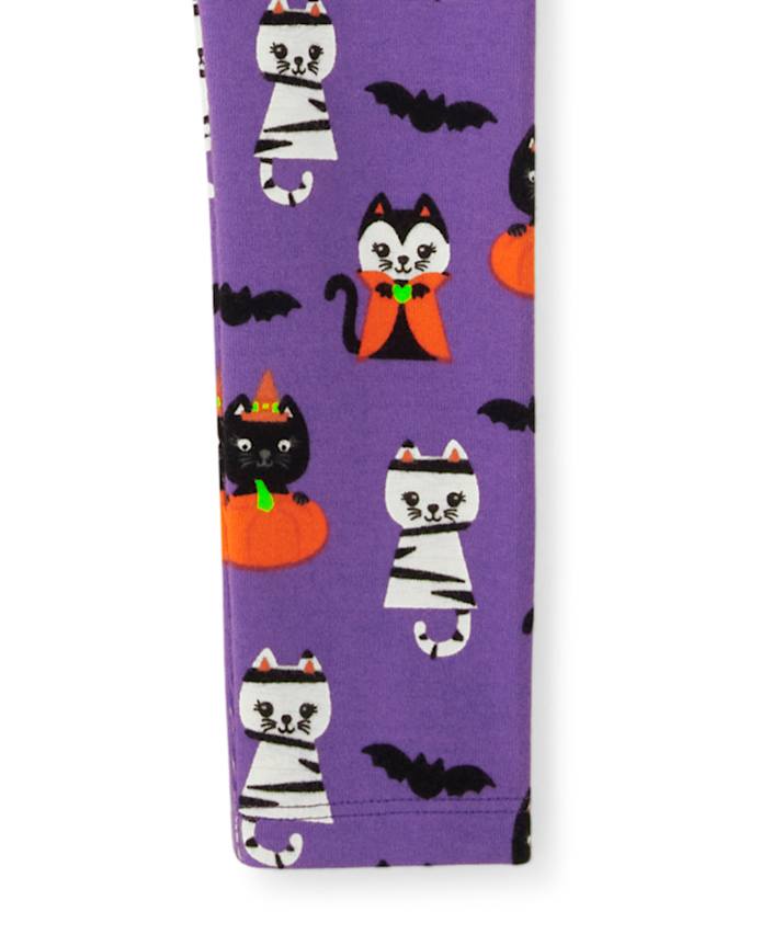 Girls Cat Leggings - Trick or Treat