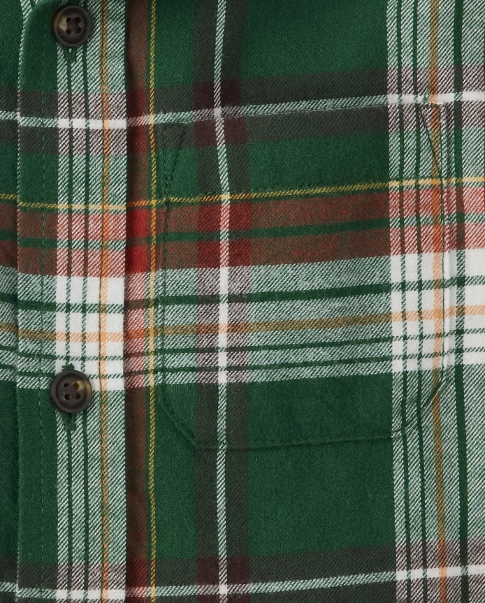 Boys Plaid Button Up Shirt - Autumn Harvest