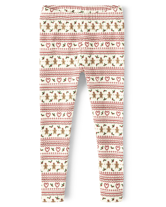 Girls Gingerbread Fairisle Leggings - House