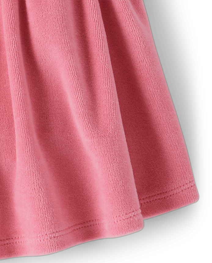 Girls Velour Shirred Skort - Bear Hugs