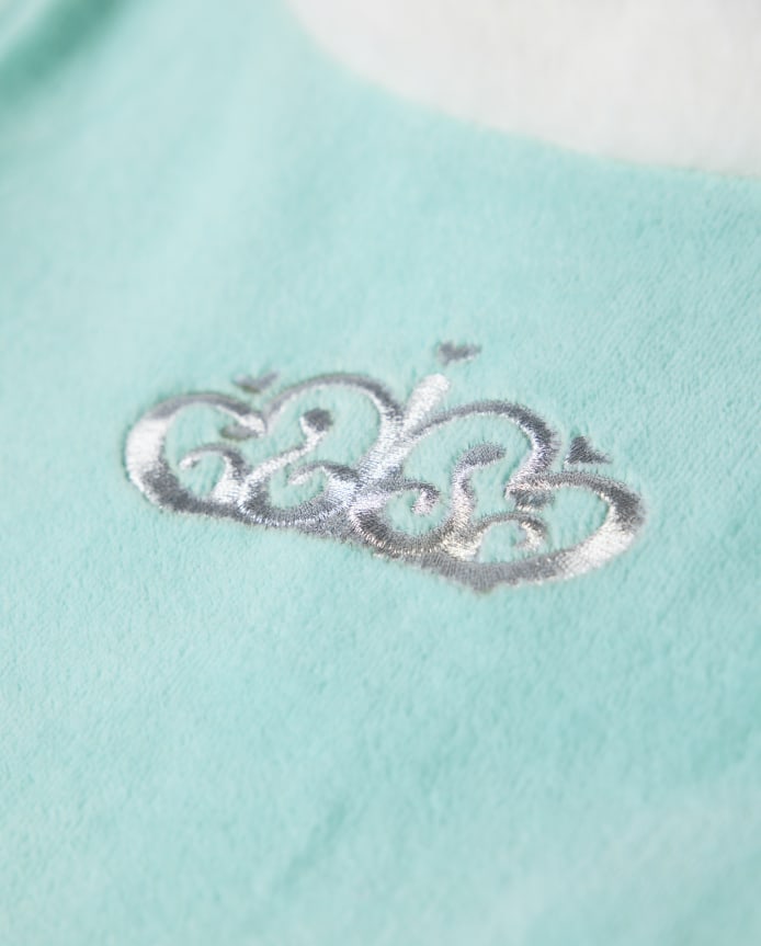 Girls Embroidered Crown Velour Dress - Unicorn Princess