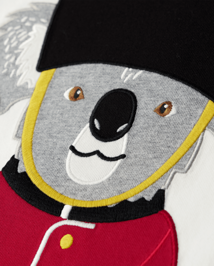 Boys Embroidered Koala Raglan Top - London Calling