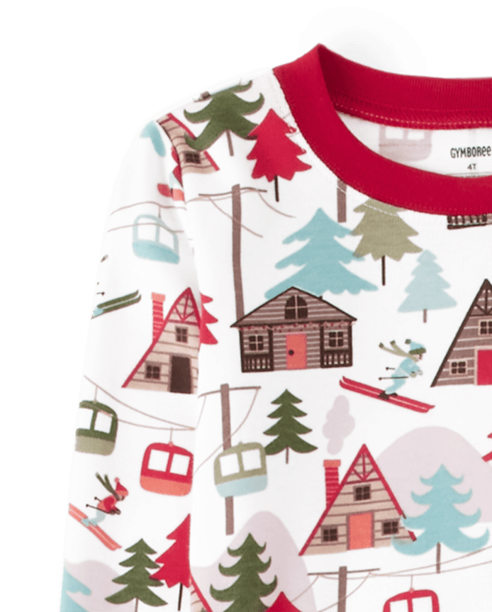 Kids Ski Lodge Snug Fit Cotton Pajamas