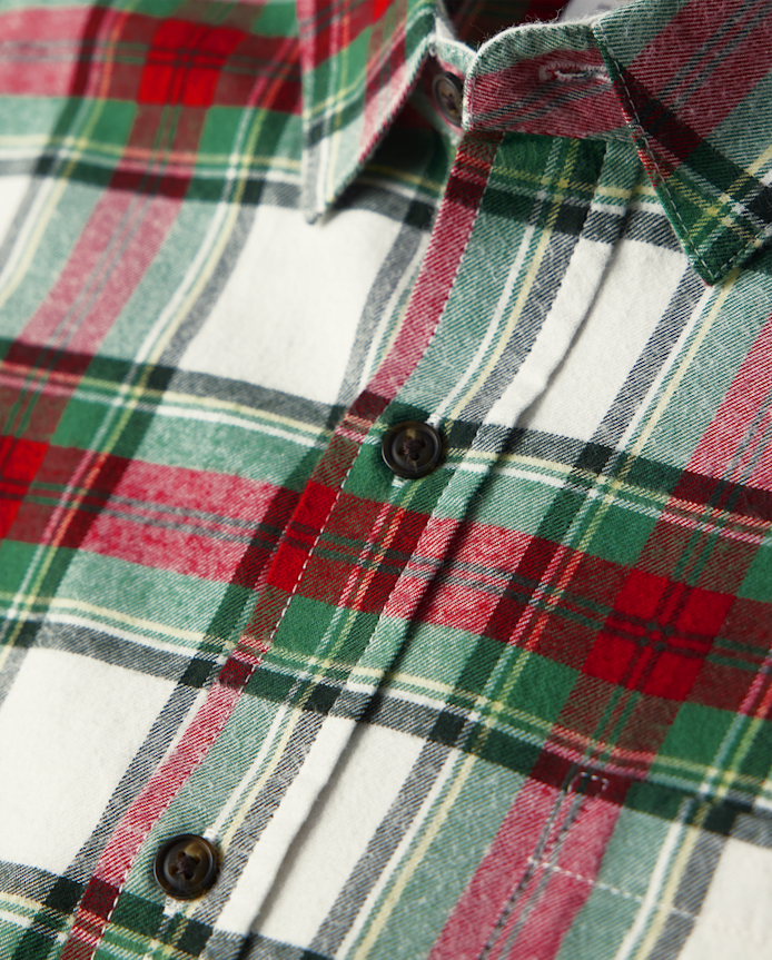 Mens Matching Family Plaid Button Up Shirt - Celebrations