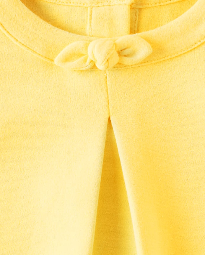 Girls Applique Bunny Ponte Shift Dress - Spring Celebrations