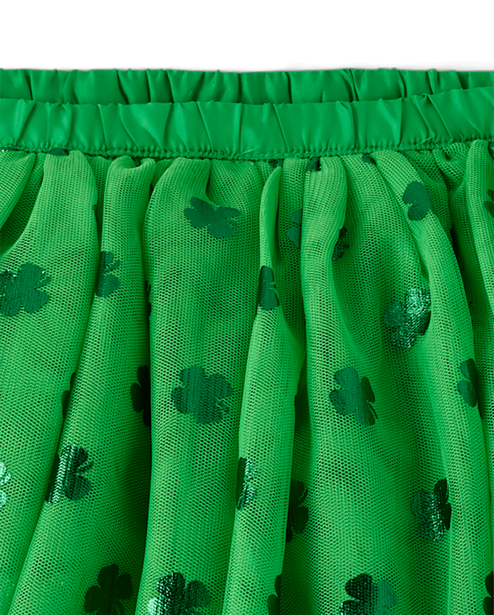 Girls Shamrock Tutu Skirt - Little Leprechaun