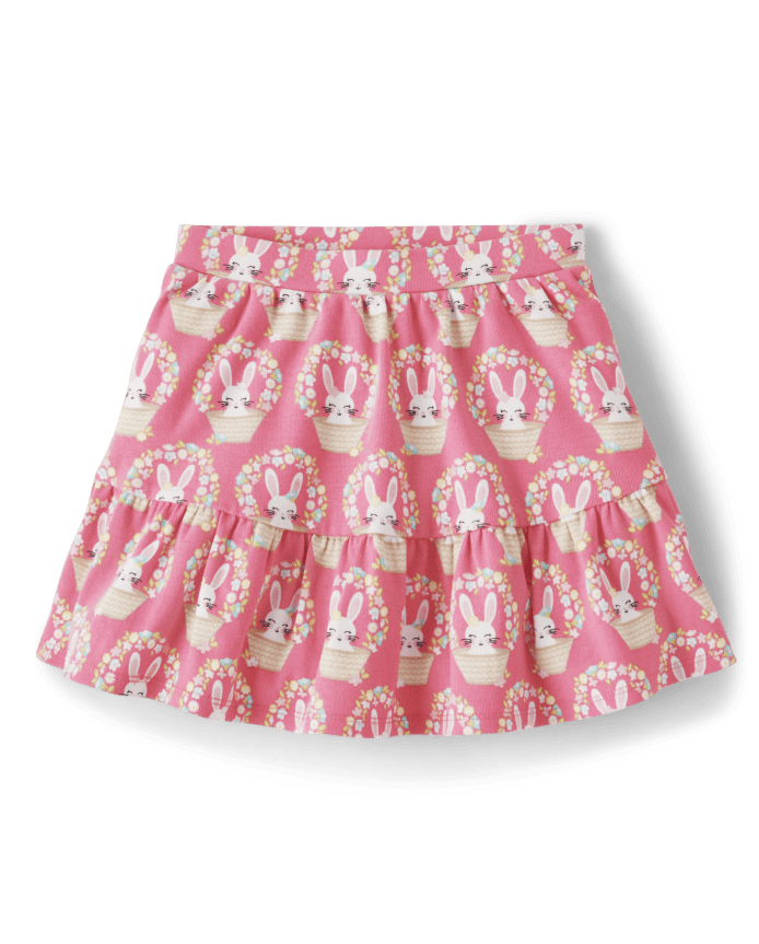 Girls Bunny Peplum Skort - Spring Celebrations