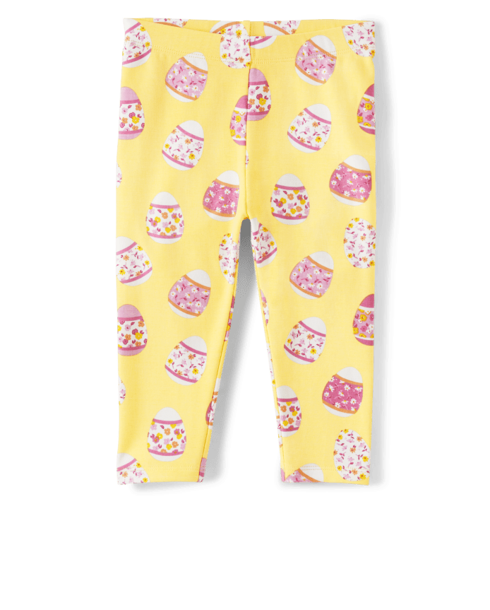 Girls Easter Egg Capri Leggings - Spring Celebrations
