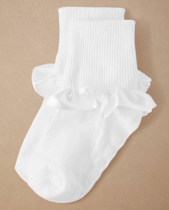 Girls Ruffle Turn Cuff Socks - Special Occasions