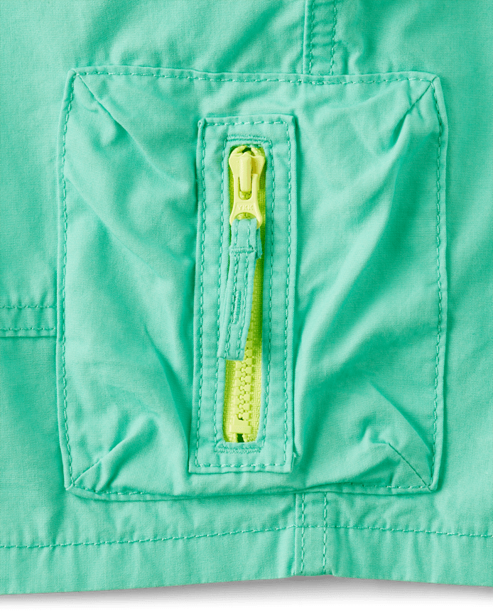 Boys Pull On Cargo Shorts - Tropical Paradise