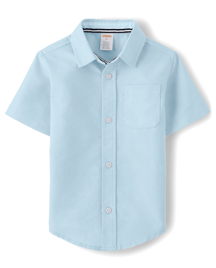 Boys Wrinkle-Resistant Oxford Button Up Shirt - Uniform