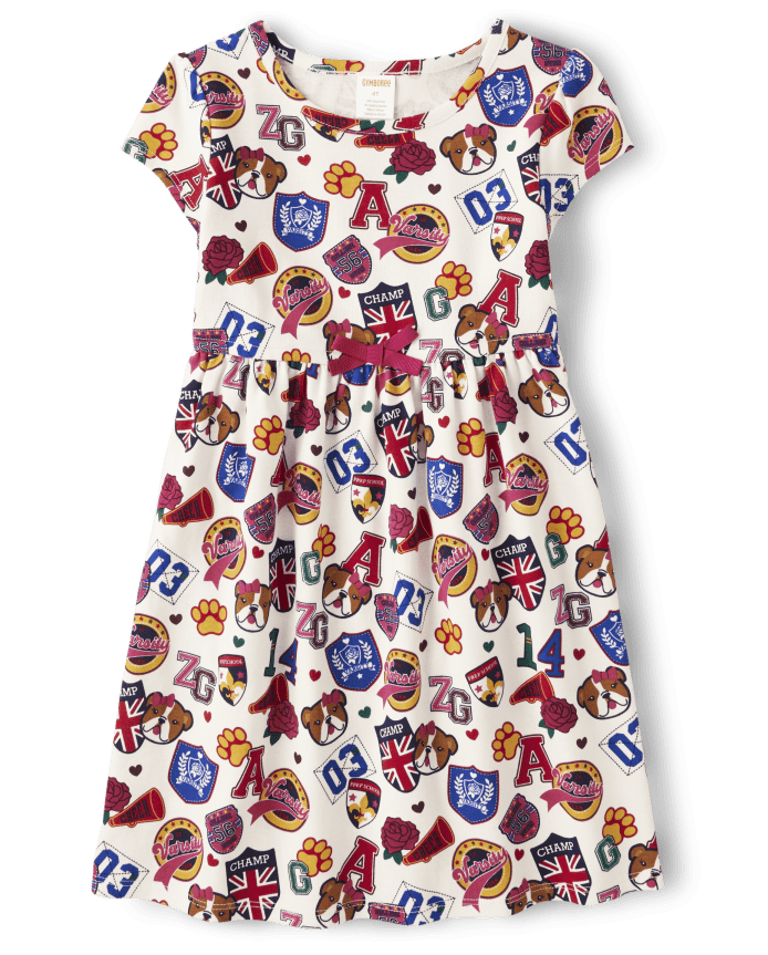 Girls Varsity Patch Babydoll Dress - Prep School