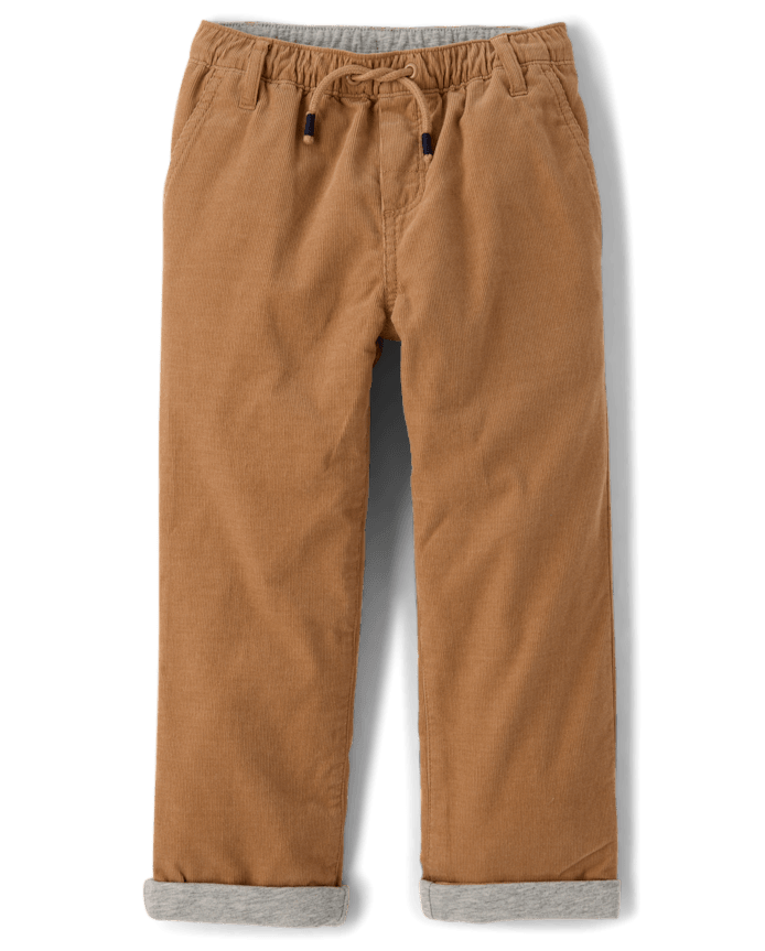 Boys Corduroy Pull On Roll Cuff Pants