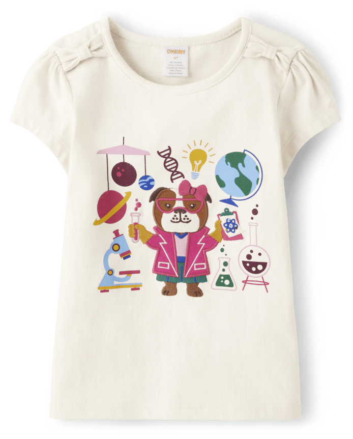 Girls Embroidered Science Top - Prep School