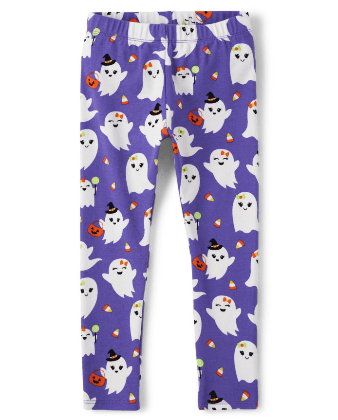 Girls Ghost Leggings - Trick or Treat