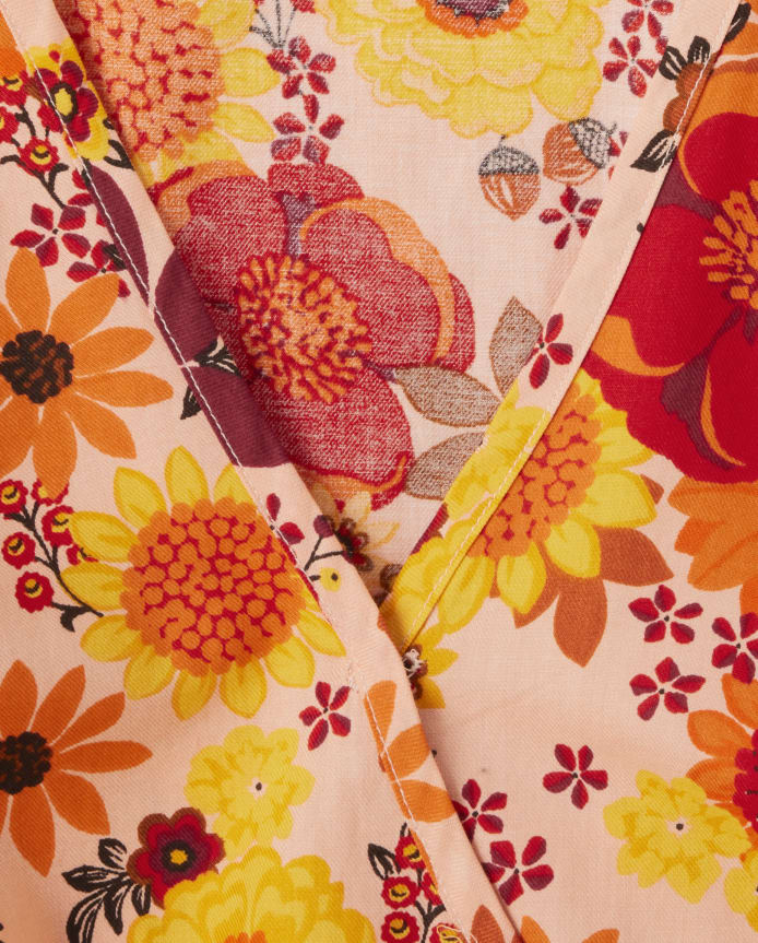 Womens Mommy And Me Floral Flannel Tiered Dress - Happy Harvest