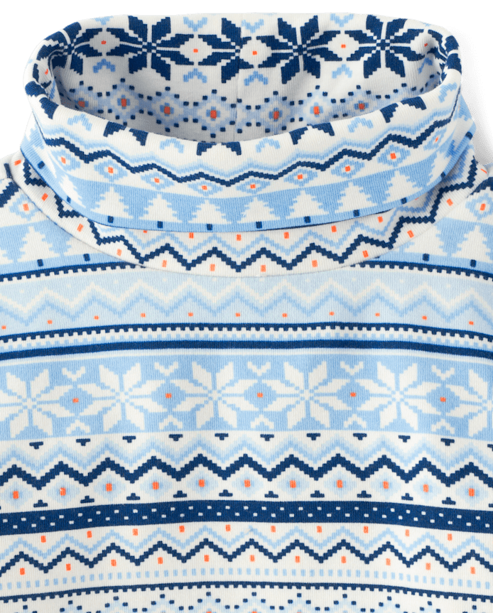 Girls Snowflake Fairisle Turtleneck