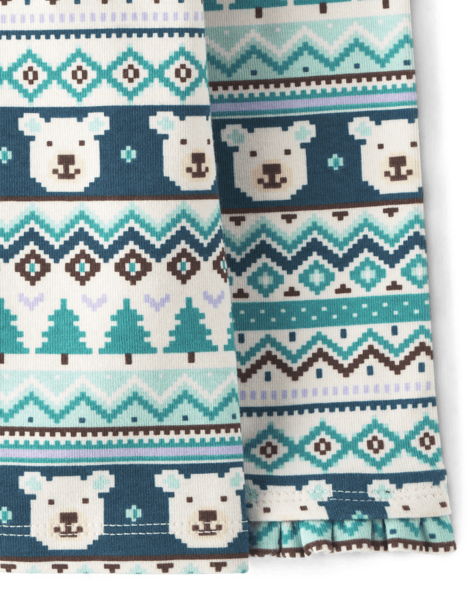 Girls Polar Bear Fairisle Turtleneck - Nordic Adventure