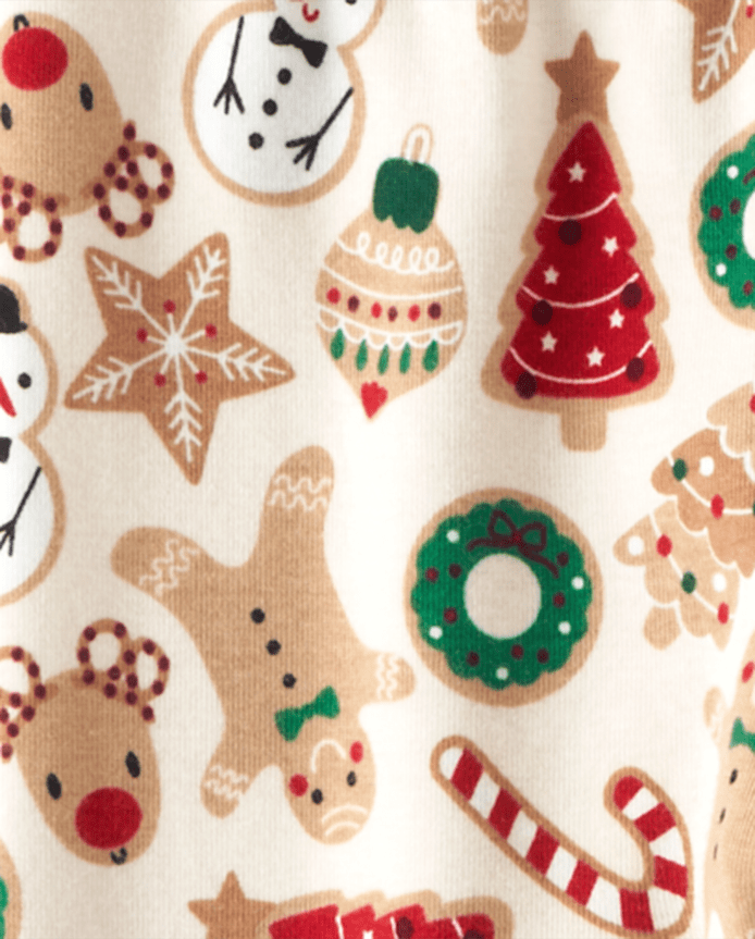 Girls Christmas Cookie Leggings - Cabin