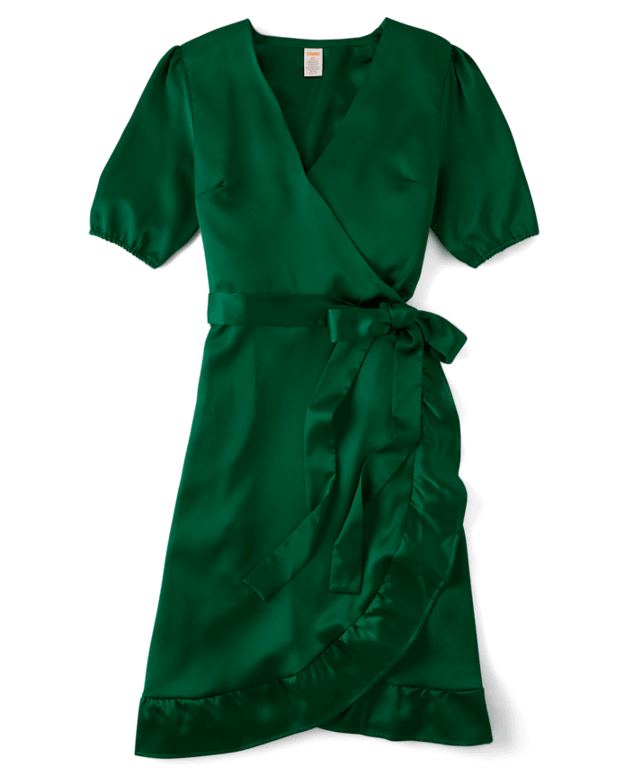 Womens Mommy And Me Ruffle Wrap Dress