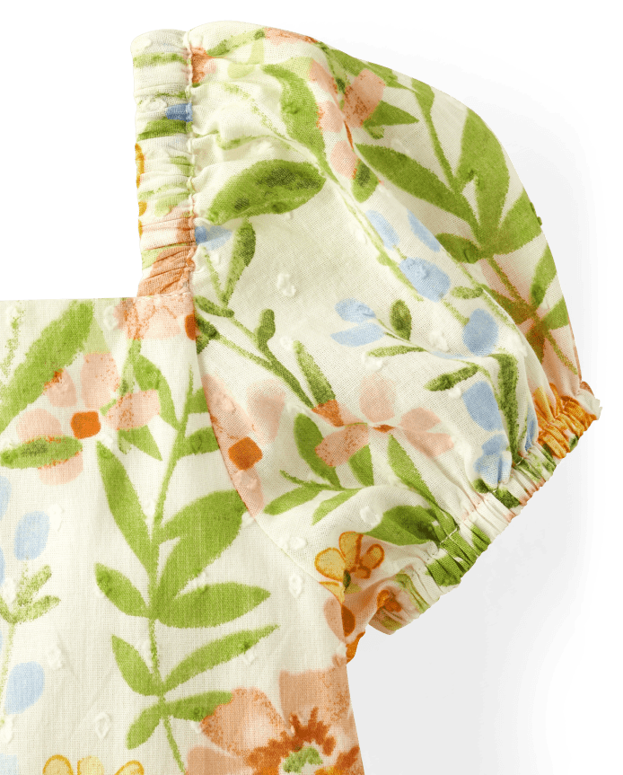 Girls Floral Ruffle Dress - Prairie Fields