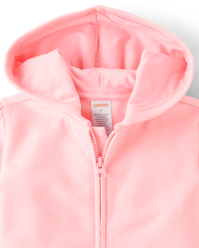 Girls Embroidered Cupcake Fleece Zip Up Hoodie - Birthday Boutique