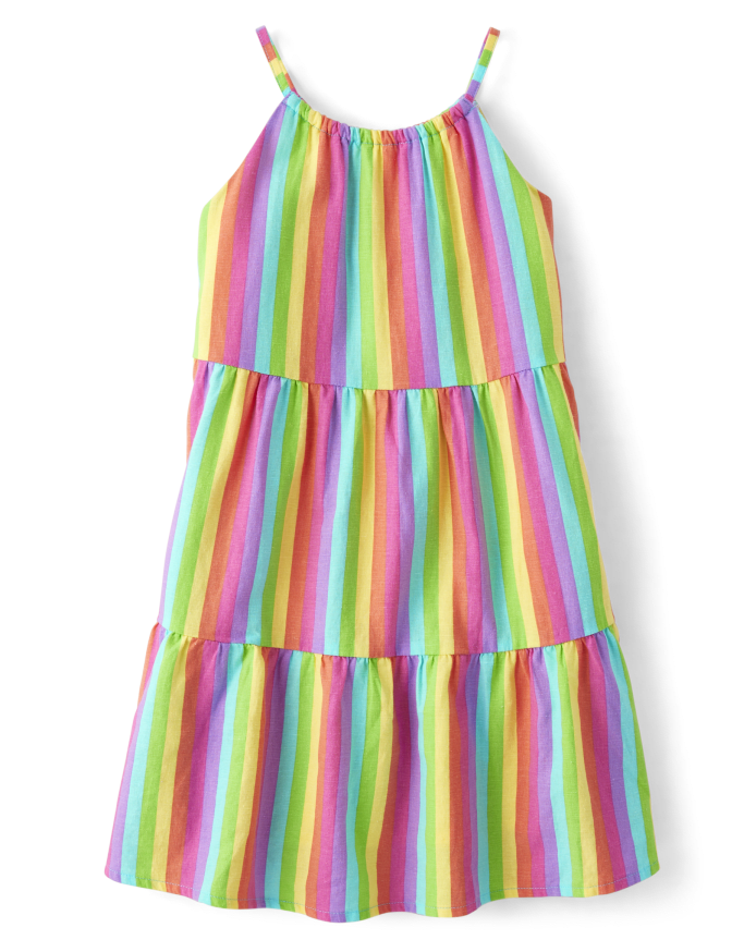 Girls Rainbow Tiered Cover-Up - Splish-Splash