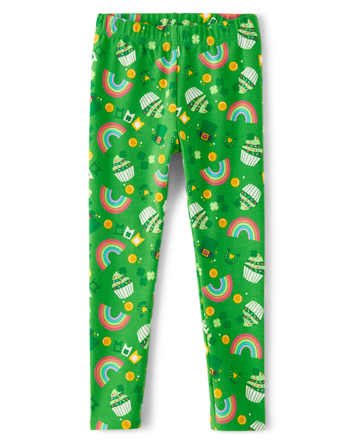 Girls Shamrock Leggings