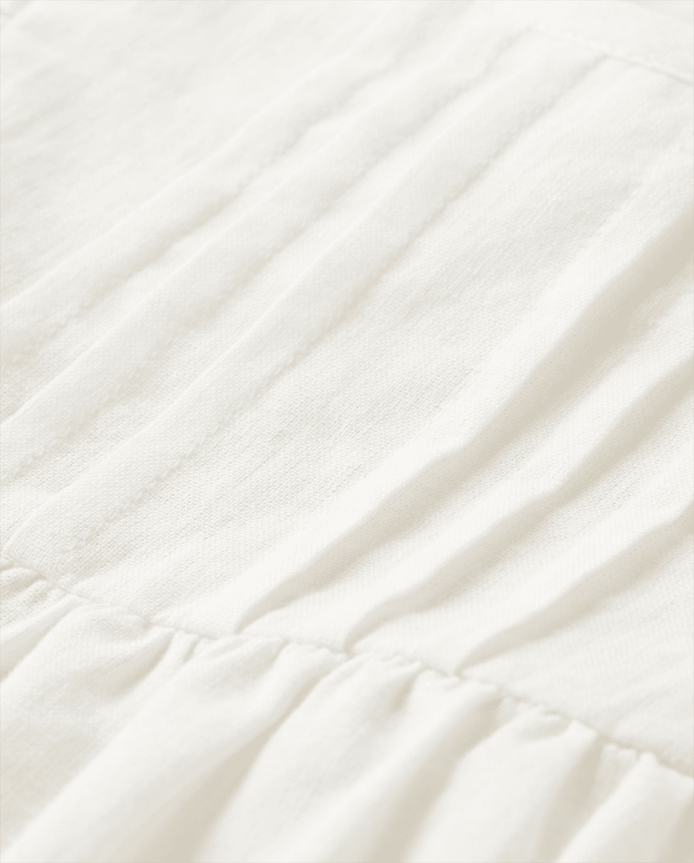 Girls Eyelet Linen-Blend Top