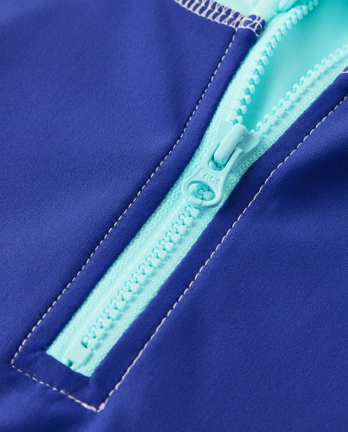 Boys Striped Zip Rashguard