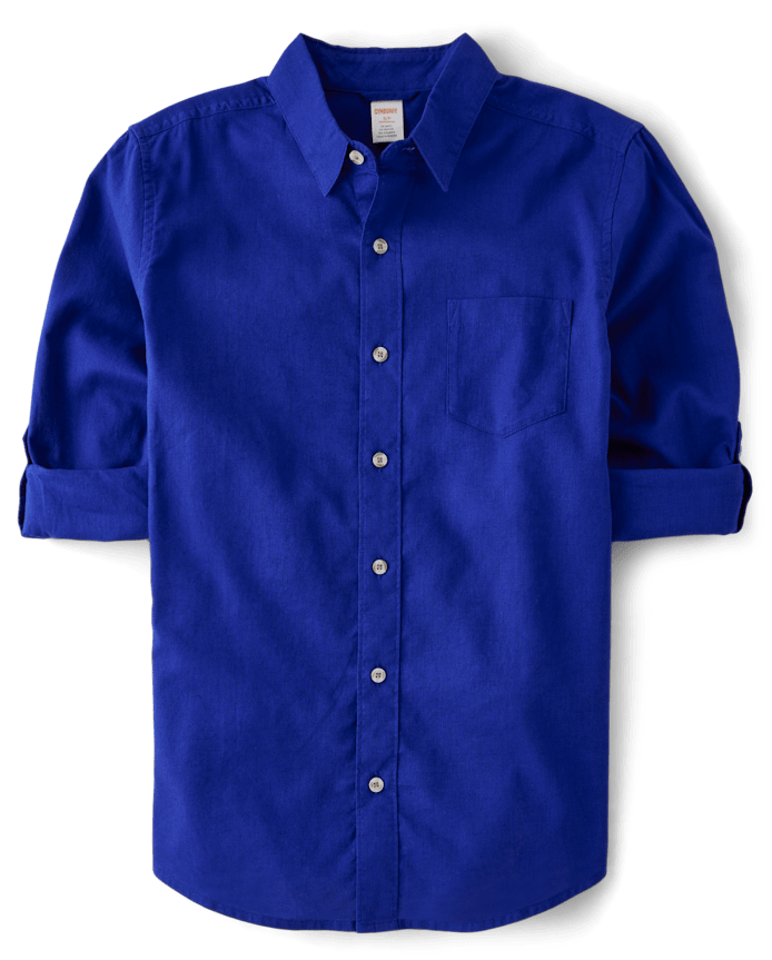 Mens Dad And Me Linen-Blend Button Up Shirt