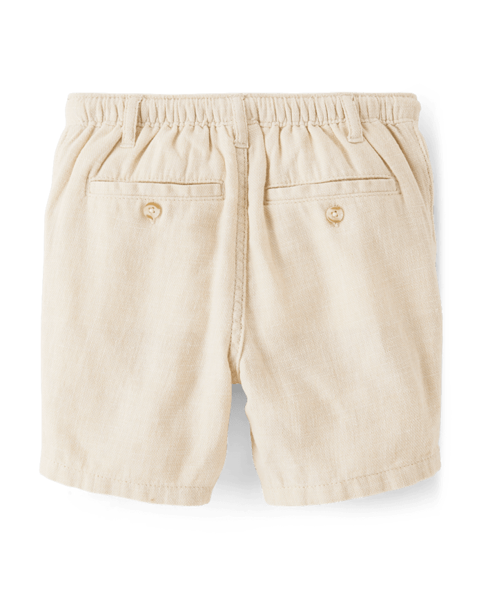 Kids Linen-Blend Pull On Shorts