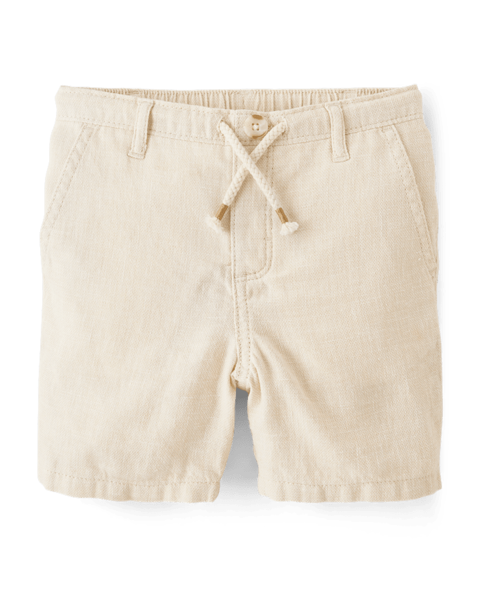 Kids Linen-Blend Pull On Shorts
