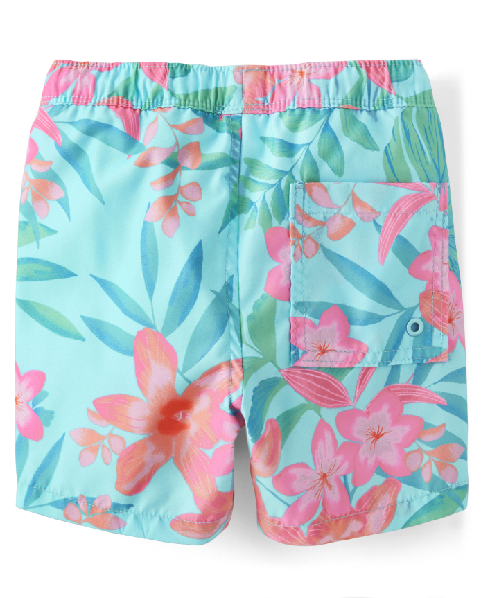 Boys Flower Swim Trunks - Splish-Splash
