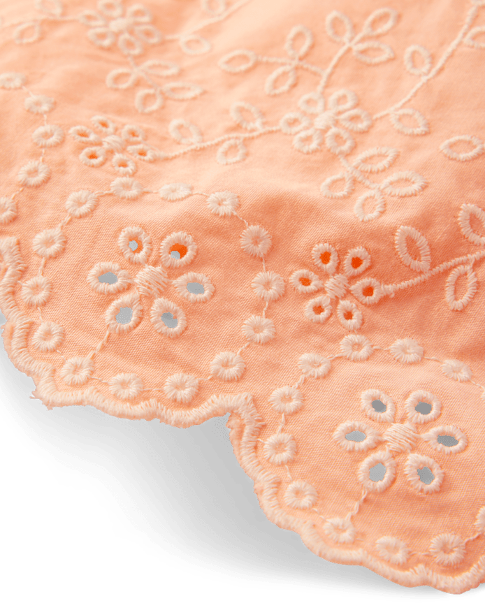 Girls Eyelet 2-Piece Outfit Set - Little Essentials