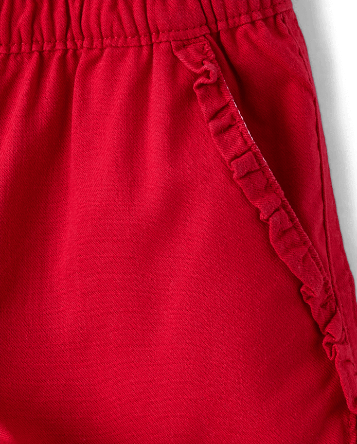 Girls Ruffle Pull On Shorts