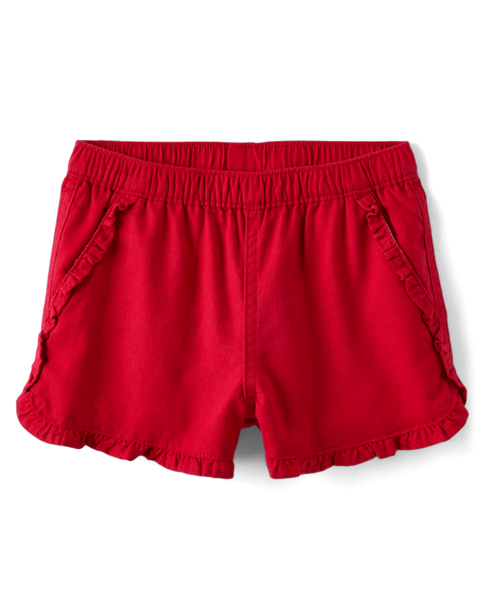 Girls Ruffle Pull On Shorts