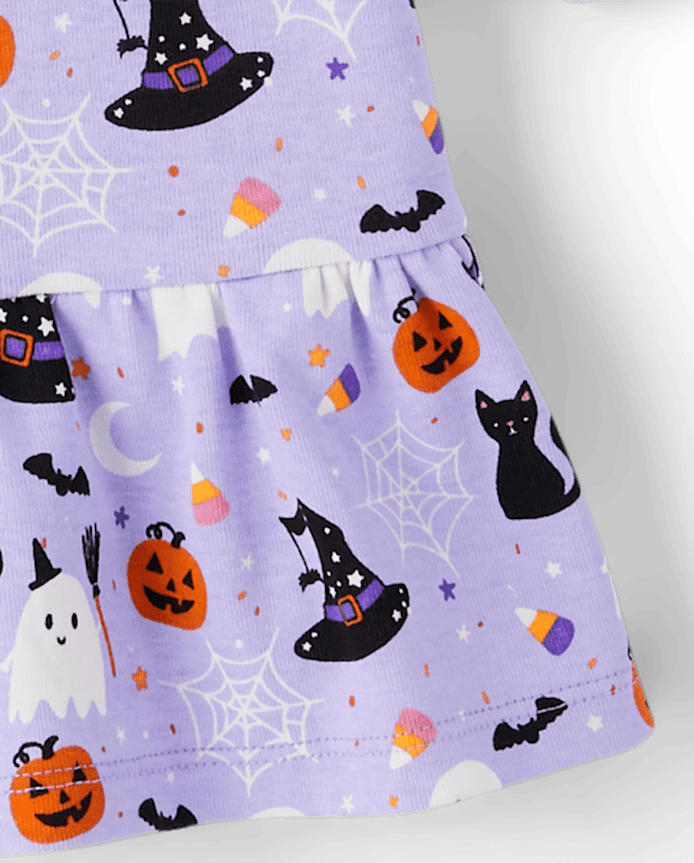Girls Halloween Tiered Dress