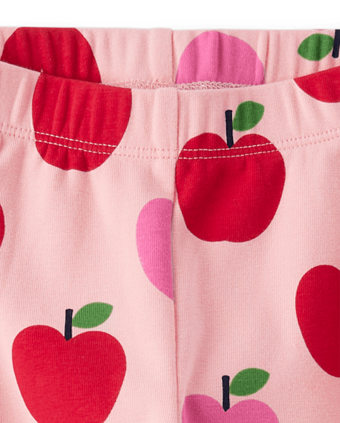 Girls Apple Leggings - Classroom Cutie