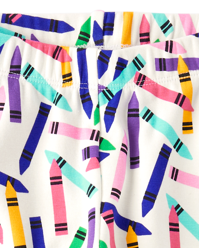 Girls Crayon Leggings - Classroom Cutie