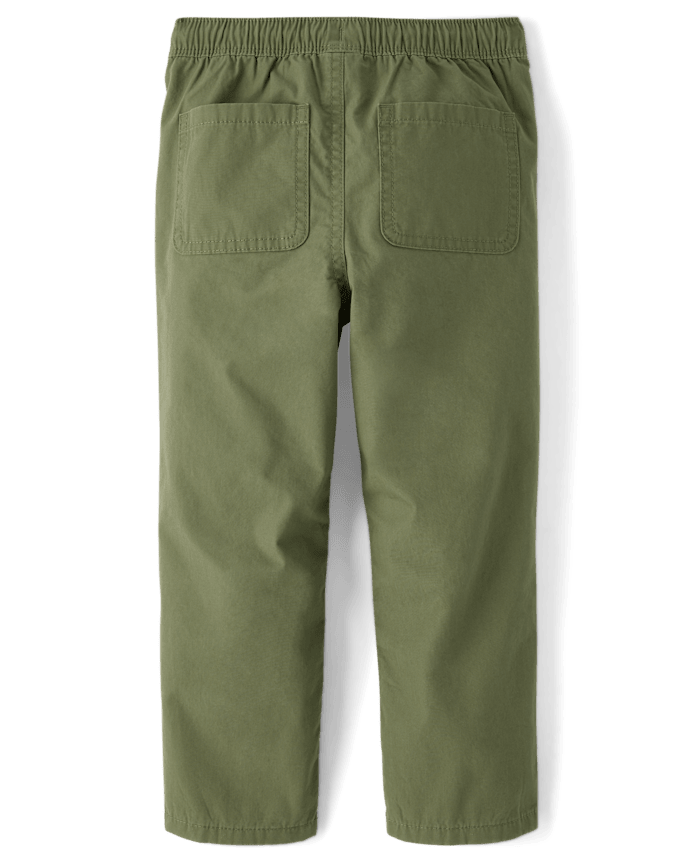 Boys Poplin Pull On Pants
