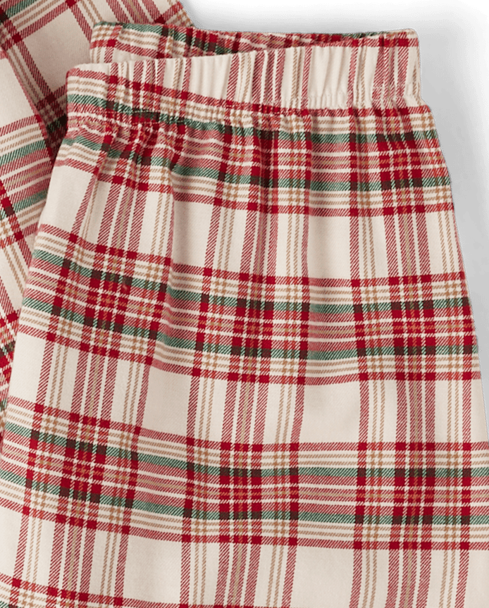 Womens Matching Family Plaid Flannel Pajamas