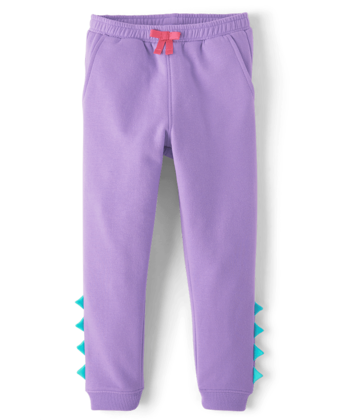 Girls Dino Fleece Jogger Pants - Classroom Cutie