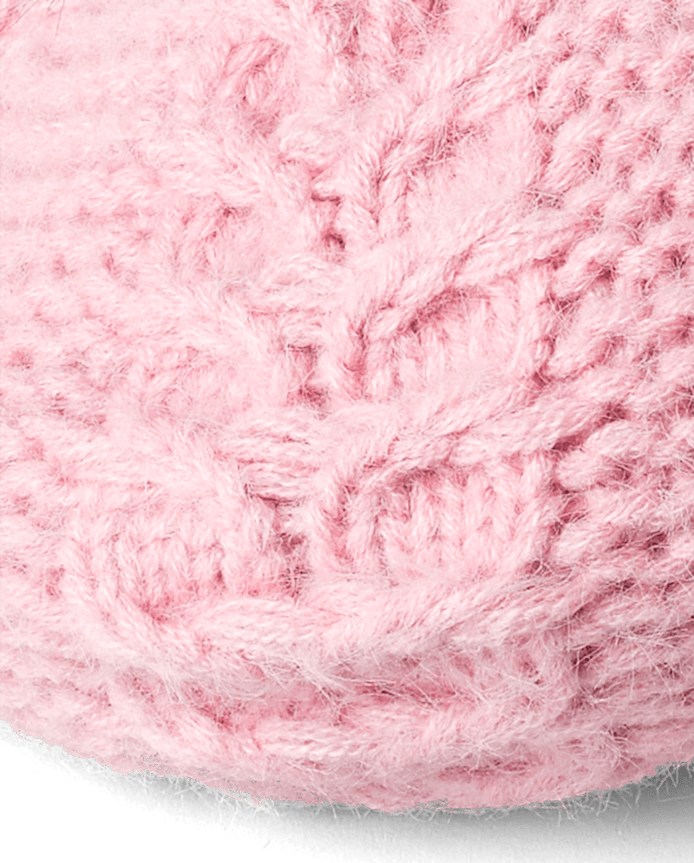 Girls Cable Knit Beret - Little Snowflake