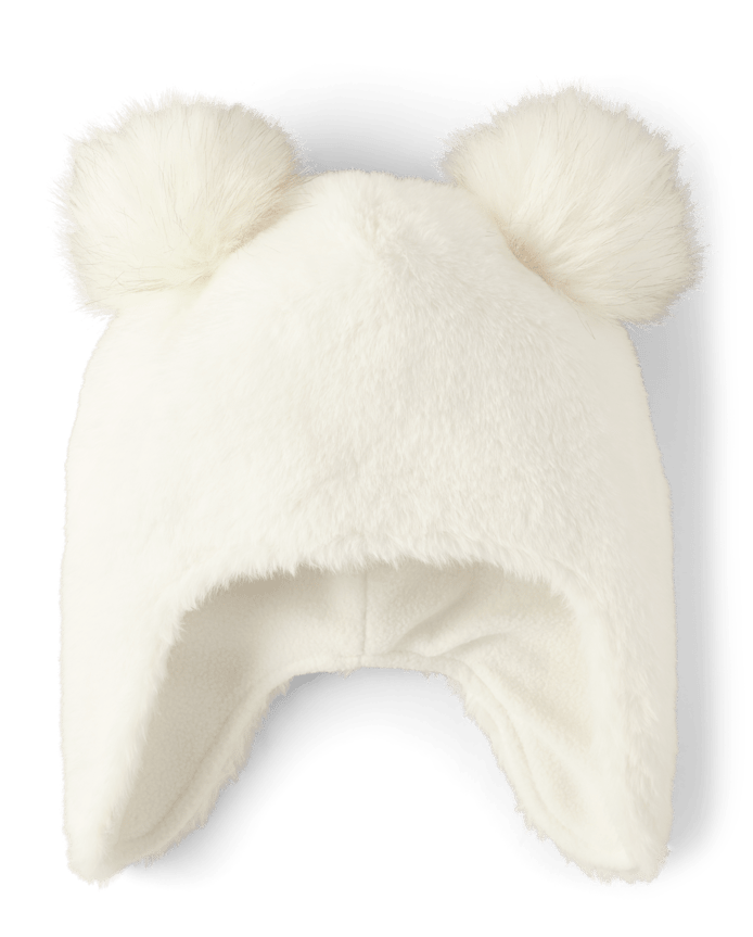 Girls Pom Trapper Hat - Dino Friends