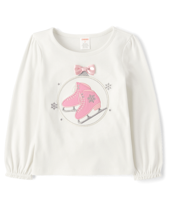Girls Ice Skate Top - Little Snowflake
