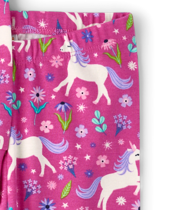 Girls Unicorn Snug Fit Cotton Pajamas